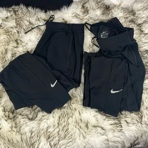 Nike Black Track Pants with White Logo